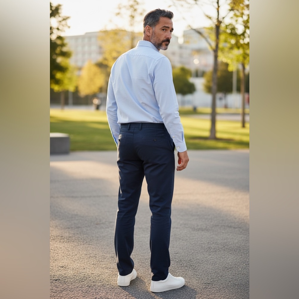 Dockers - NWT - Men's Deep Blue Chinos - Picture 3 of 5